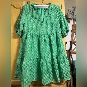THML Green Textured Dress